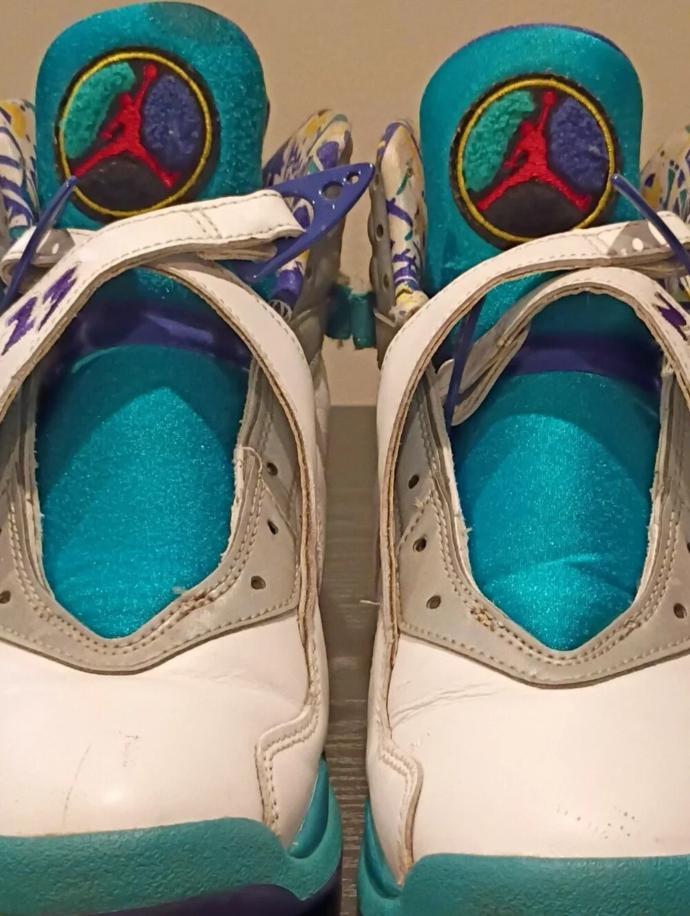 Nike Air Jordan  Aqua Sneakers Size US 8.5 - Teal, Purple, Yellow
